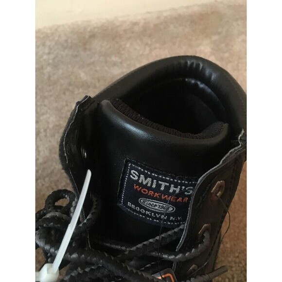 Smith's Workwear Men's Size 6 Faux Leather Boots Work Casual Black - Picture 4 of 11